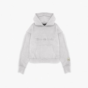 Embossed Logo Hoodie - Lichtgrijs 